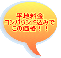 平地料金 コンパウンド込みで この価格！！ 